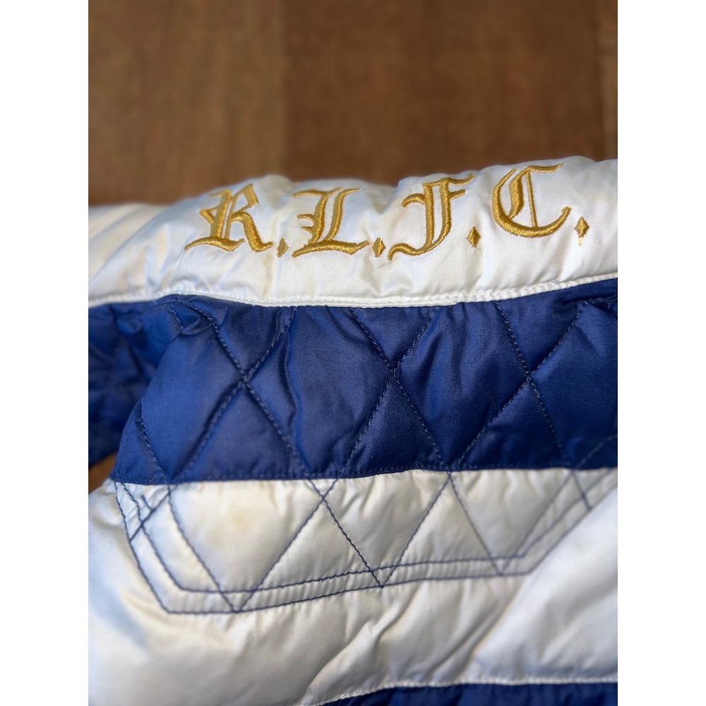 Polo Ralph Lauren Kids Reversible Puffer Vest Purple Blue White Striped Crest - Picture 6 of 12